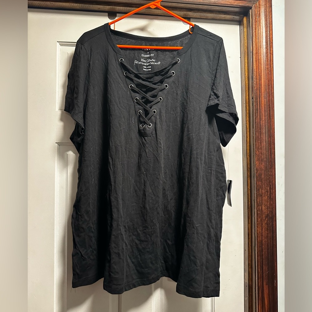 Torrid Laced Front T Shirt